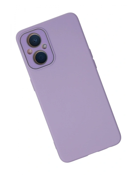 Newface Oppo Reno 7 Lite Kılıf Lansman Glass Kapak - Lila