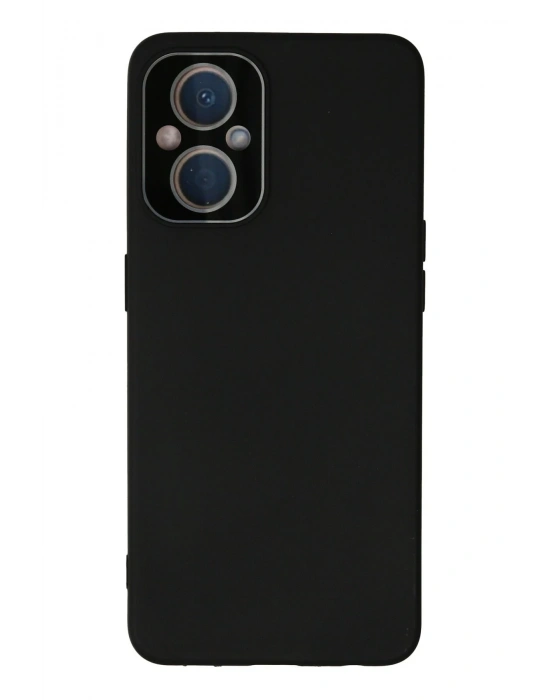 Newface Oppo Reno 7 Lite Kılıf Lansman Glass Kapak - Siyah