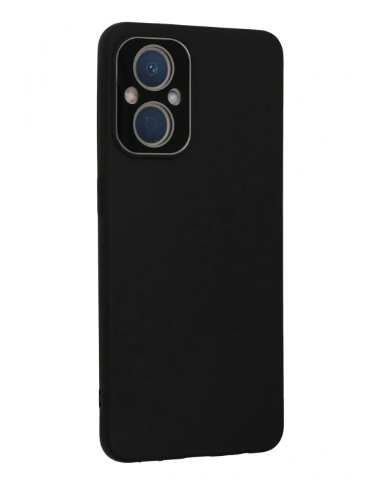 Newface Oppo Reno 7 Lite Kılıf Lansman Glass Kapak - Siyah