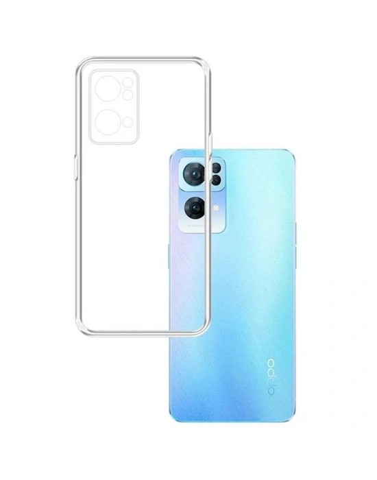 Newface Oppo Reno 7 Lite Kılıf Lüx Şeffaf Silikon