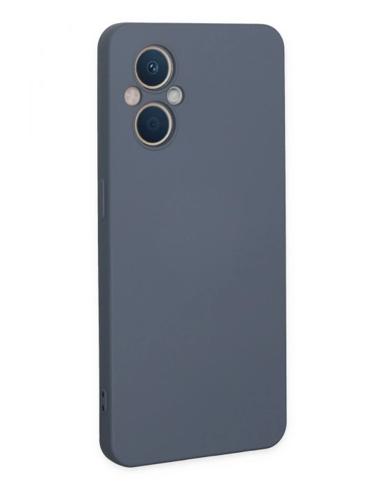 Newface Oppo Reno 7 Lite Kılıf Nano içi Kadife Silikon - Gri