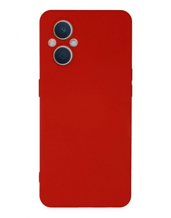 Newface Oppo Reno 7 Lite Kılıf Nano içi Kadife Silikon - Kırmızı