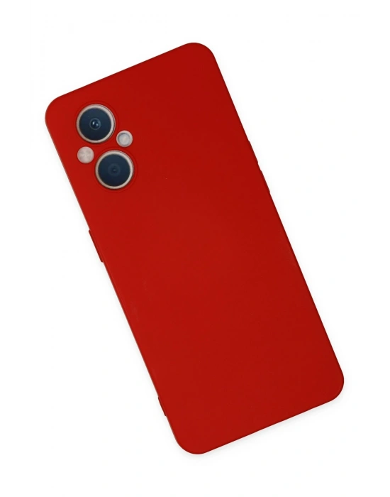 Newface Oppo Reno 7 Lite Kılıf Nano içi Kadife Silikon - Kırmızı