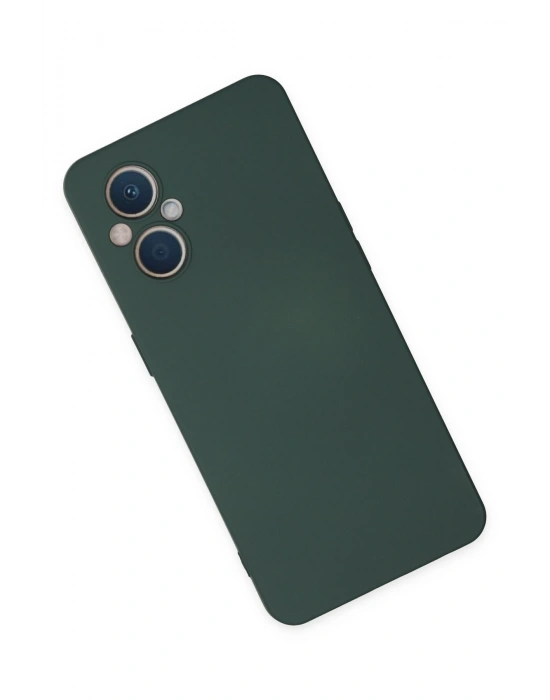 Newface Oppo Reno 7 Lite Kılıf Nano içi Kadife Silikon - Koyu Yeşil