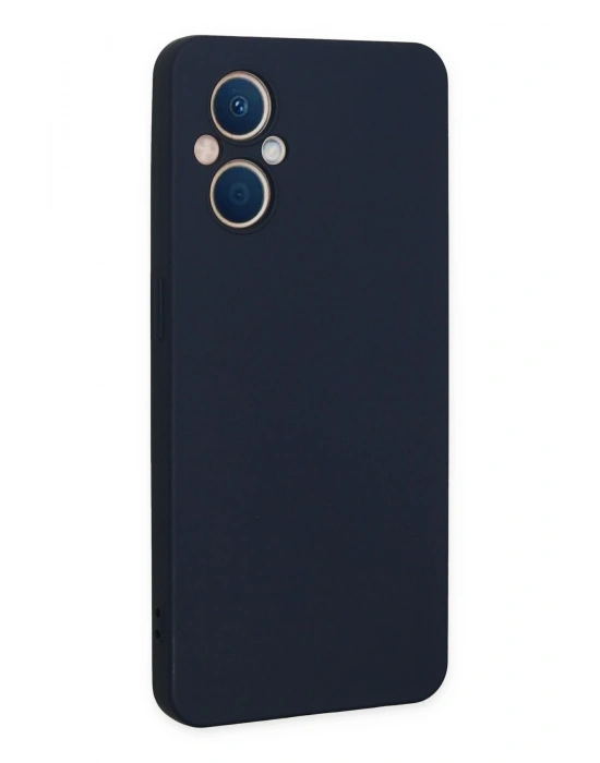 Newface Oppo Reno 7 Lite Kılıf Nano içi Kadife Silikon - Lacivert