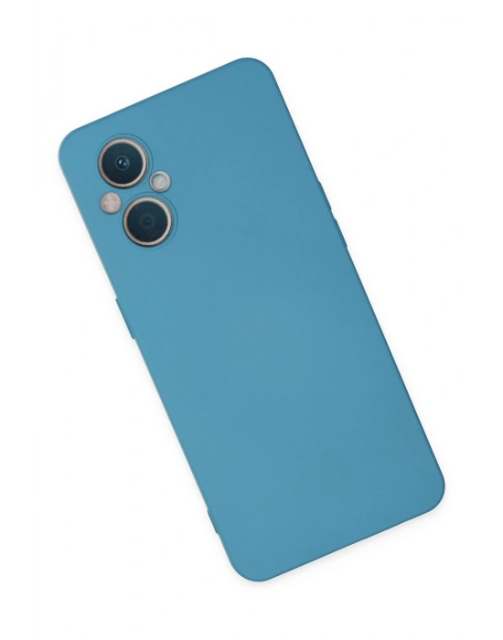 Newface Oppo Reno 7 Lite Kılıf Nano içi Kadife Silikon - Mavi