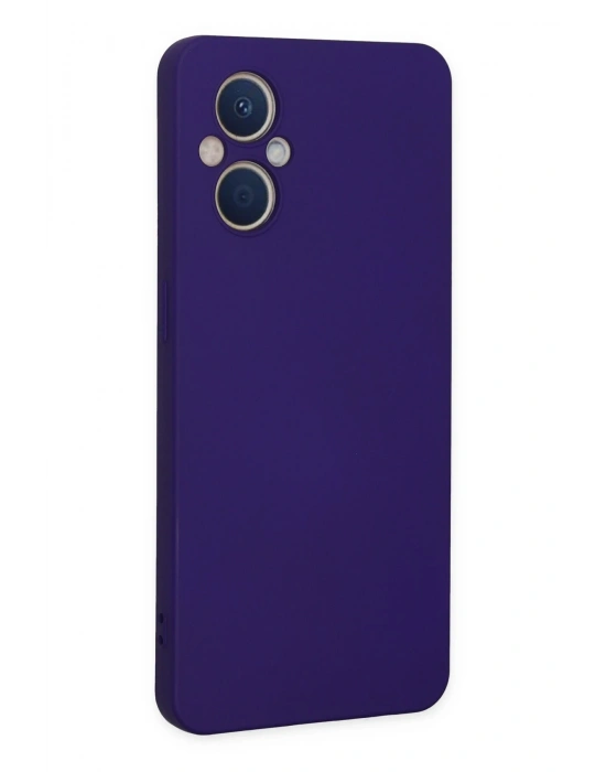 Newface Oppo Reno 7 Lite Kılıf Nano içi Kadife Silikon - Mor
