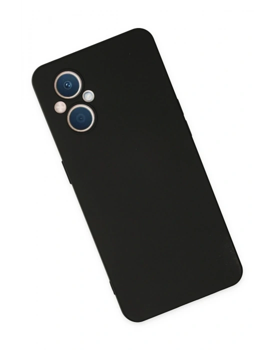 Newface Oppo Reno 7 Lite Kılıf Nano içi Kadife Silikon - Siyah