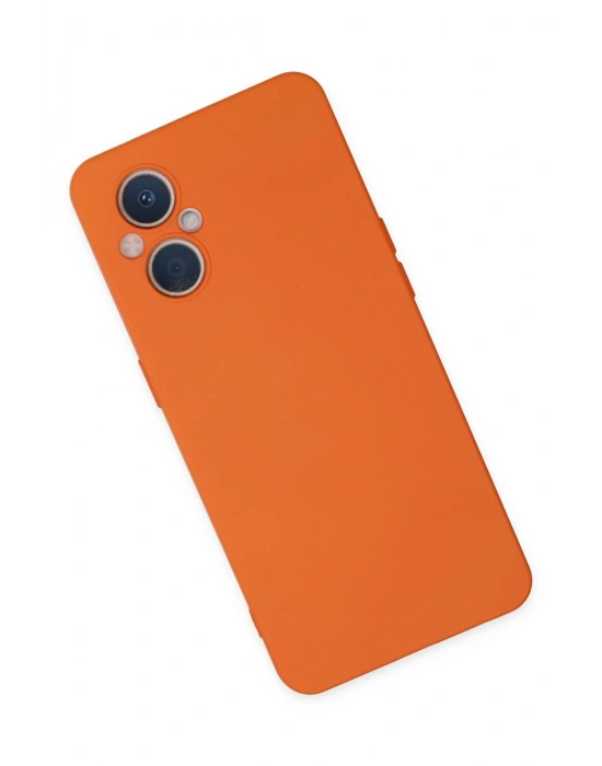 Newface Oppo Reno 7 Lite Kılıf Nano içi Kadife Silikon - Turuncu