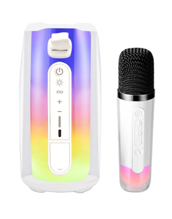 Newface Pluse 7 Mikrofonlu RGB Kablosuz Hoparlör - Beyaz