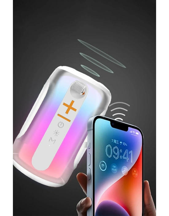 Newface Pluse 8 RGB Kablosuz Hoparlör - Beyaz