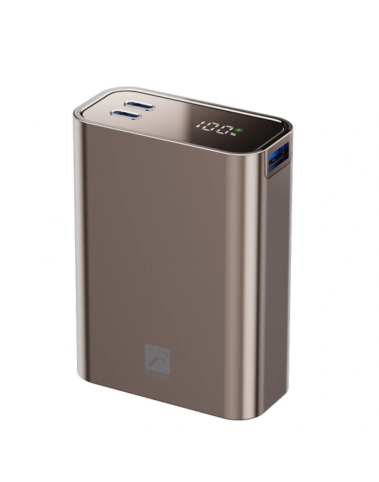 Newface PW501 20.000 mAh Dijital Göstergeli 2 Adet 45W Type-C ve 22.5W USB Çıkışlı Şarj PD Hızlı Şarj Powerbank - Titanyum