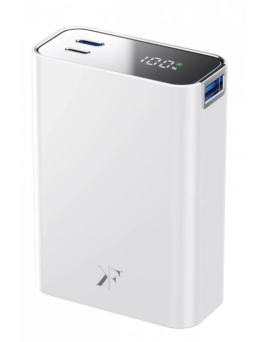 Newface PW501 20.000 mAh Dijital Göstergeli 2 Adet 45W Type-C ve 22.5W USB Çıkışlı Şarj PD Hızlı Şarj Powerbank - Beyaz