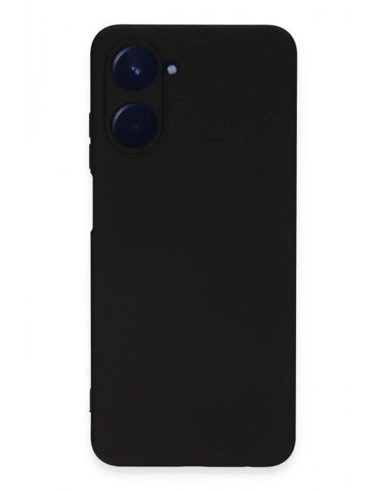 Newface Realme 10 4G Kılıf Nano içi Kadife Silikon - Siyah