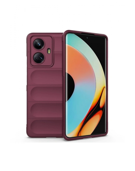 Newface Realme 10 Pro 5G Kılıf Optimum Silikon - Bordo