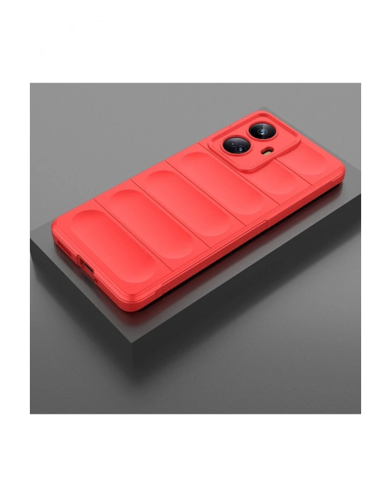 Newface Realme 10 Pro 5G Kılıf Optimum Silikon - Kırmızı