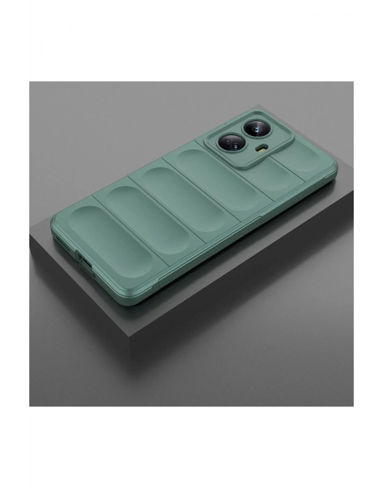 Newface Realme 10 Pro 5G Kılıf Optimum Silikon - Koyu Yeşil