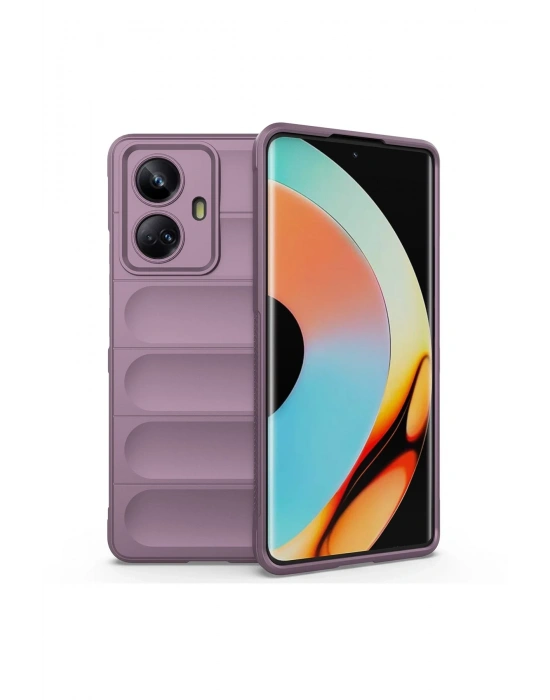 Newface Realme 10 Pro 5G Kılıf Optimum Silikon - Mor