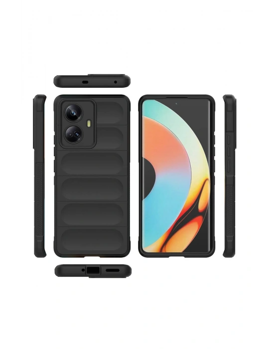 Newface Realme 10 Pro 5G Kılıf Optimum Silikon - Siyah