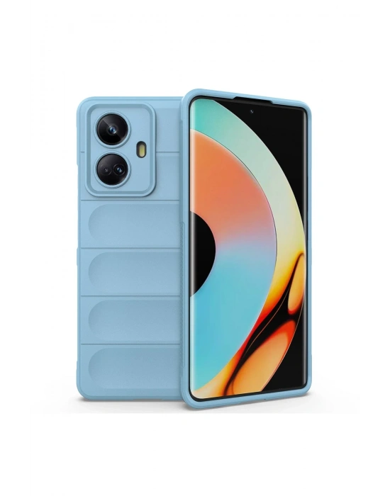 Newface Realme 10 Pro 5G Kılıf Optimum Silikon - Sky Blue