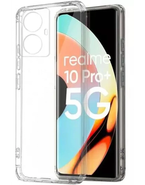 Newface Realme 10 Pro Plus 5G Kılıf Lüx Şeffaf Silikon