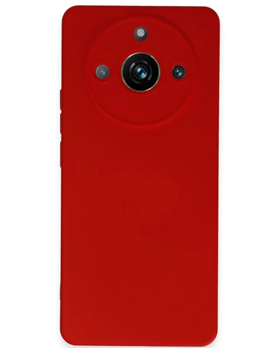 Newface Realme 11 Pro Kılıf Nano içi Kadife Silikon - Kırmızı