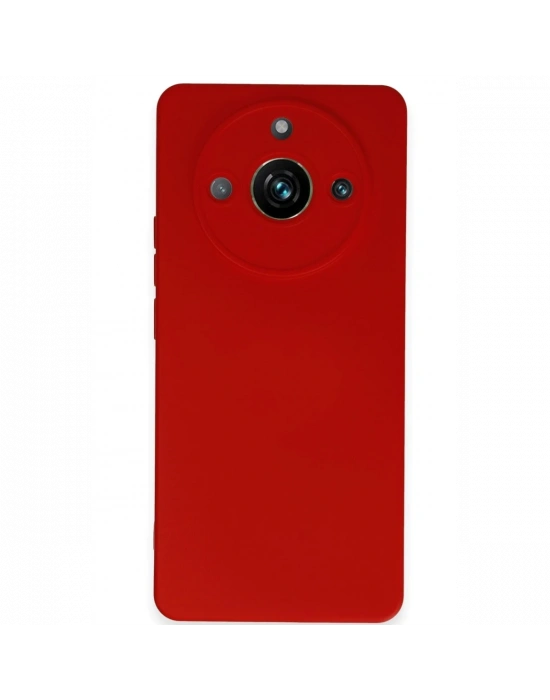 Newface Realme 11 Pro Kılıf Nano içi Kadife Silikon - Kırmızı