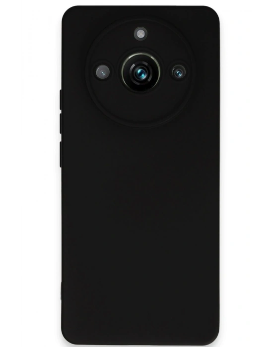 Newface Realme 11 Pro Kılıf Nano içi Kadife Silikon - Siyah
