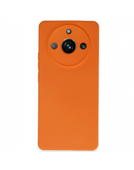 Newface Realme 11 Pro Kılıf Nano içi Kadife Silikon - Turuncu