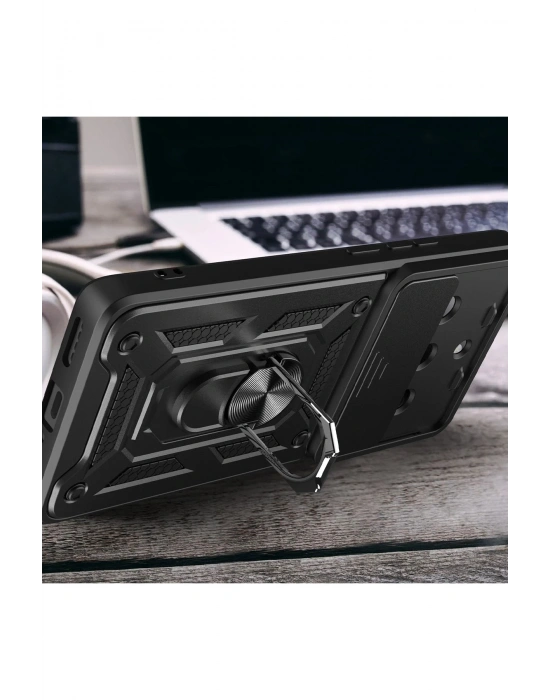 Newface Realme 11 Pro Kılıf Pars Lens Yüzüklü Silikon - Yeşil