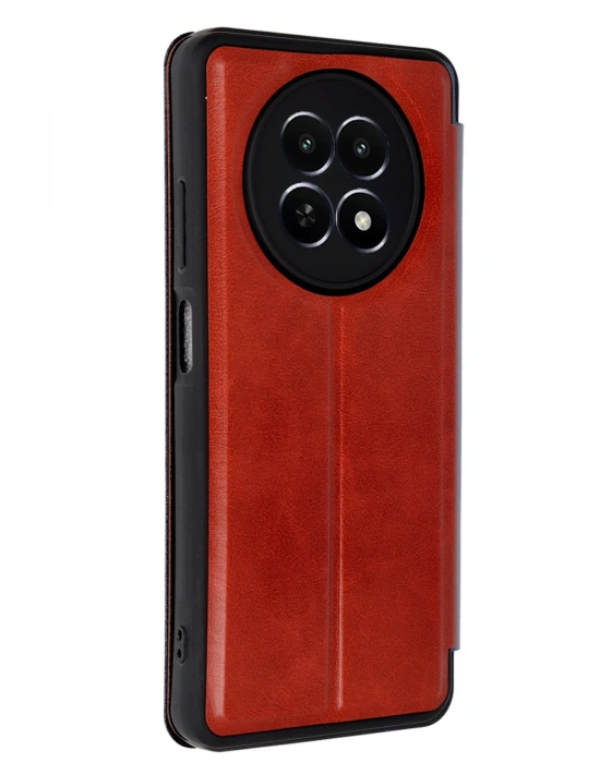 Newface Realme 12 5G Kılıf Flip Cover - Kırmızı