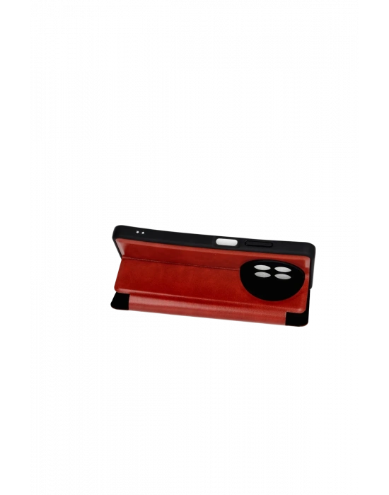 Newface Realme 12 5G Kılıf Flip Cover - Kırmızı