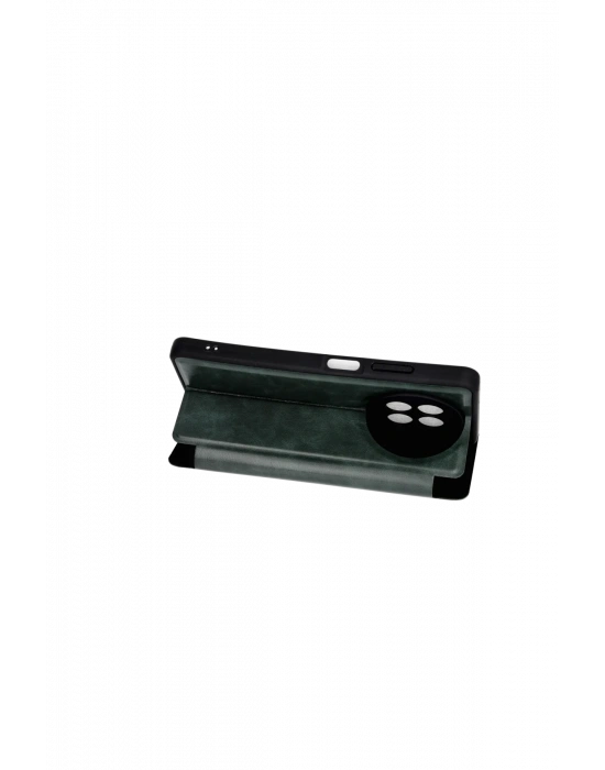 Newface Realme 12 5G Kılıf Flip Cover - Koyu Yeşil