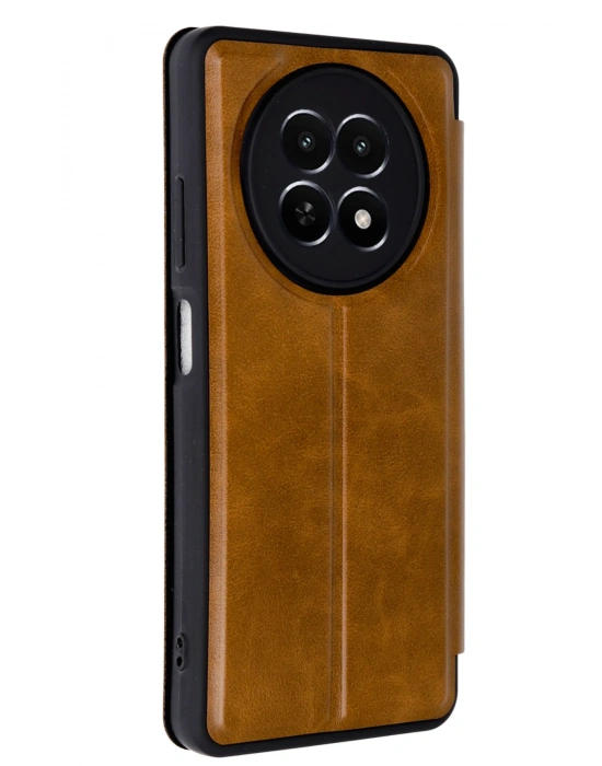 Newface Realme 12 5G Kılıf Flip Cover - Taba