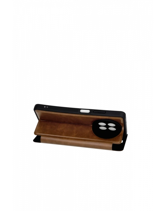 Newface Realme 12 5G Kılıf Flip Cover - Taba