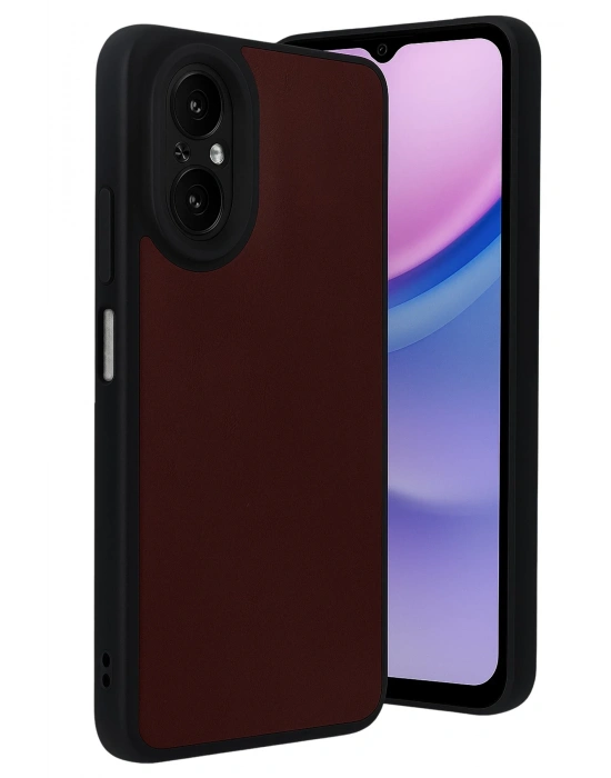 Newface Realme 12 Lite Kılıf Aras Deri Kapak - Bordo