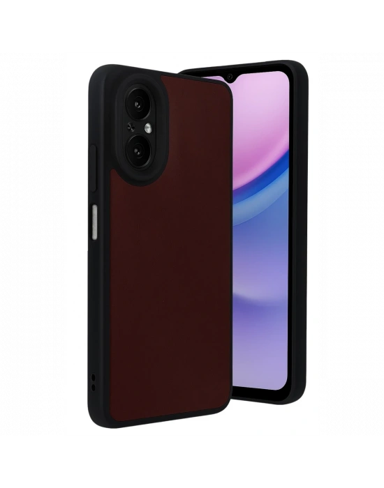 Newface Realme 12 Lite Kılıf Aras Deri Kapak - Bordo