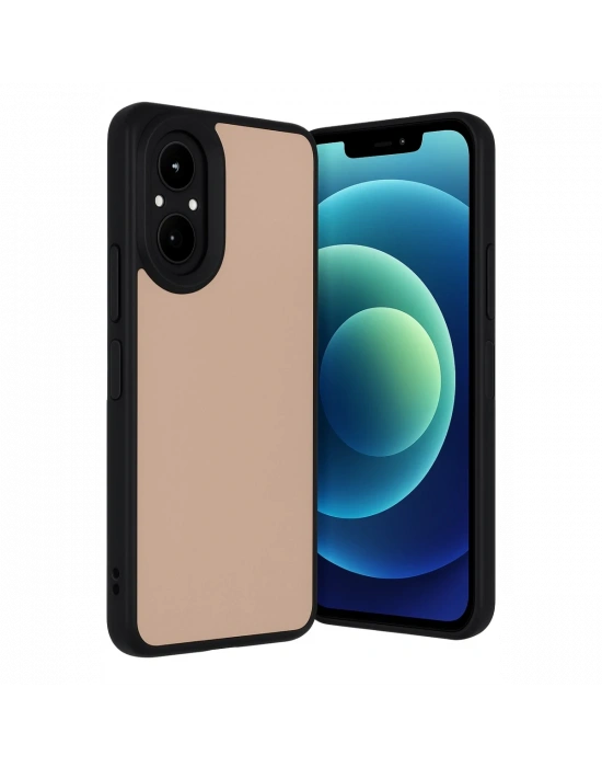 Newface Realme 12 Lite Kılıf Aras Deri Kapak - Pudra