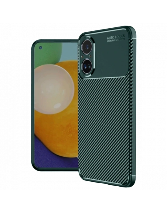 Newface Realme 12 Lite Kılıf Auto Focus Karbon Kapak - Koyu Yeşil