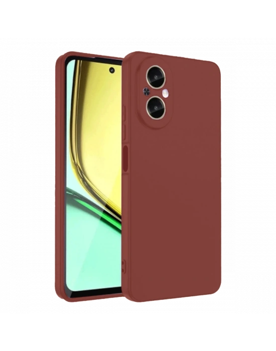 Newface Realme 12 Lite Kılıf First Silikon - Bordo