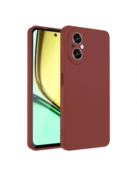 Newface Realme 12 Lite Kılıf First Silikon - Bordo
