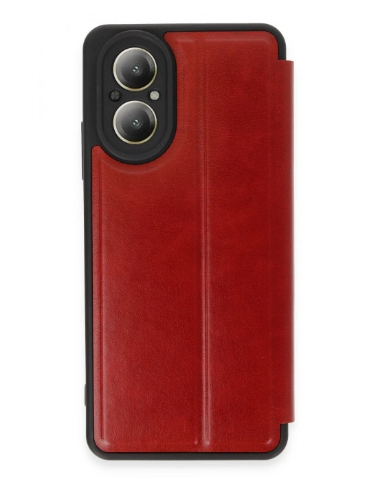 Newface Realme 12 Lite Kılıf Flip Cover - Kırmızı