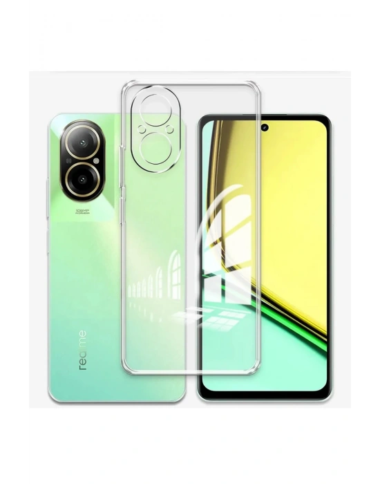 Newface Realme 12 Lite Kılıf Lüx Şeffaf Silikon