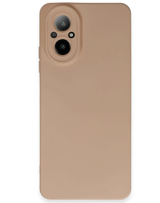 Newface Realme 12 Lite Kılıf Nano içi Kadife Silikon - Pudra