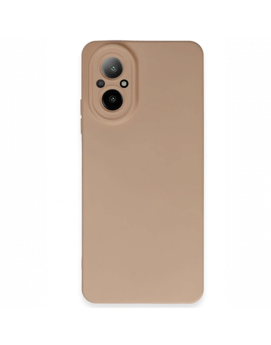 Newface Realme 12 Lite Kılıf Nano içi Kadife Silikon - Pudra