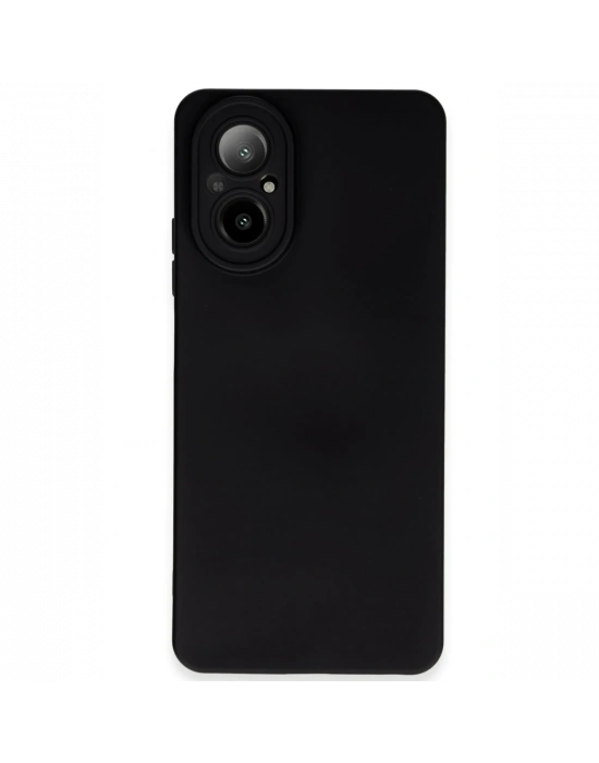 Newface Realme 12 Lite Kılıf Nano içi Kadife Silikon - Siyah