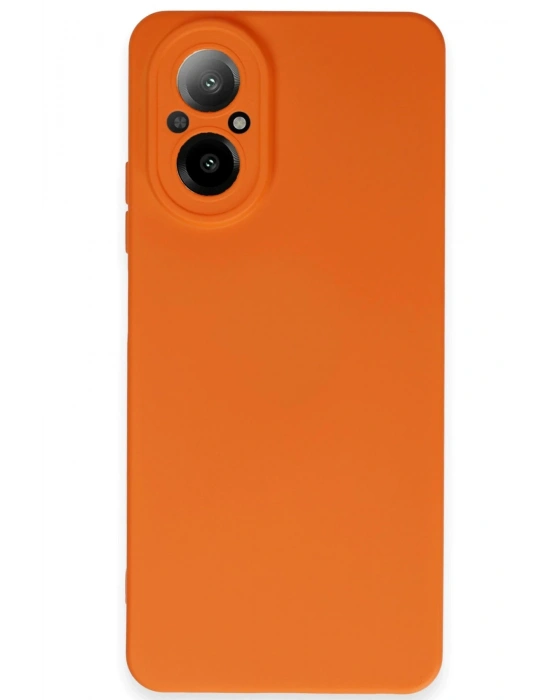 Newface Realme 12 Lite Kılıf Nano içi Kadife Silikon - Turuncu