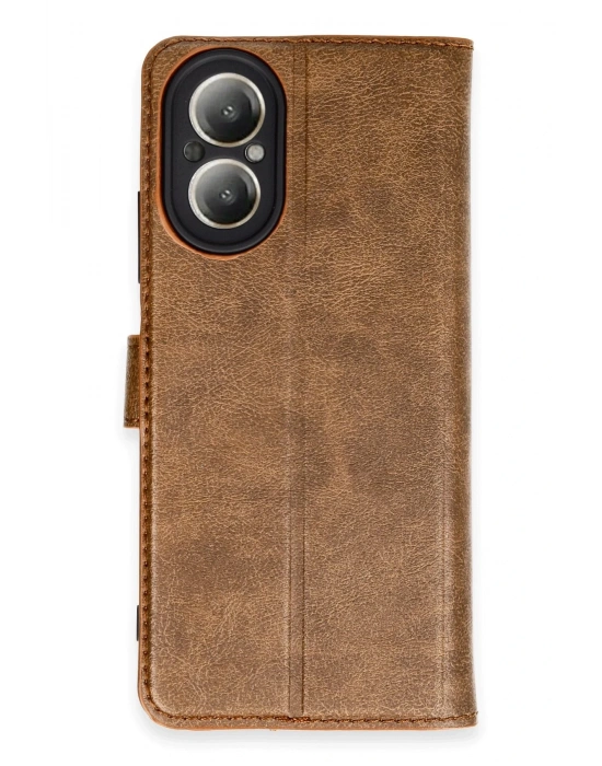 Newface Realme 12 Lite Kılıf Trend S Plus Kapaklı Kılıf - Taba