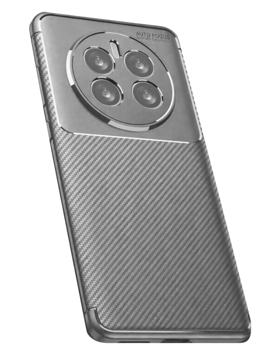 Newface Realme 12 Pro Plus Kılıf Auto Focus Karbon Kapak - Gri