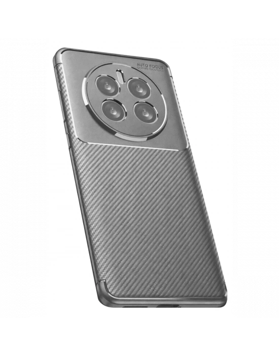 Newface Realme 12 Pro Plus Kılıf Auto Focus Karbon Kapak - Gri